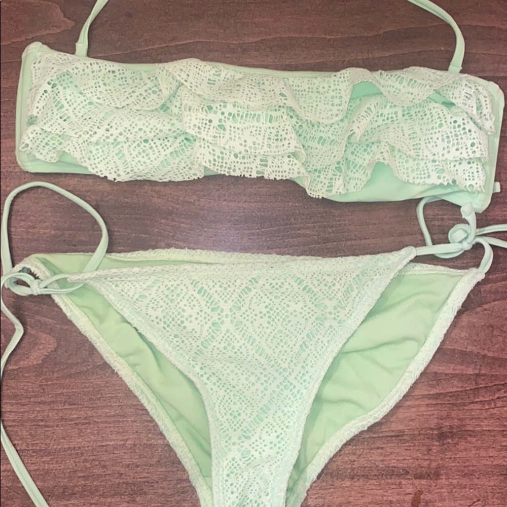 Lace green lace bikini